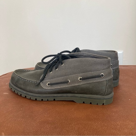Sperry | Leeward Mens Leather Canvas Mini Lug Chukka Casual Ankle Boots - Picture 3 of 11